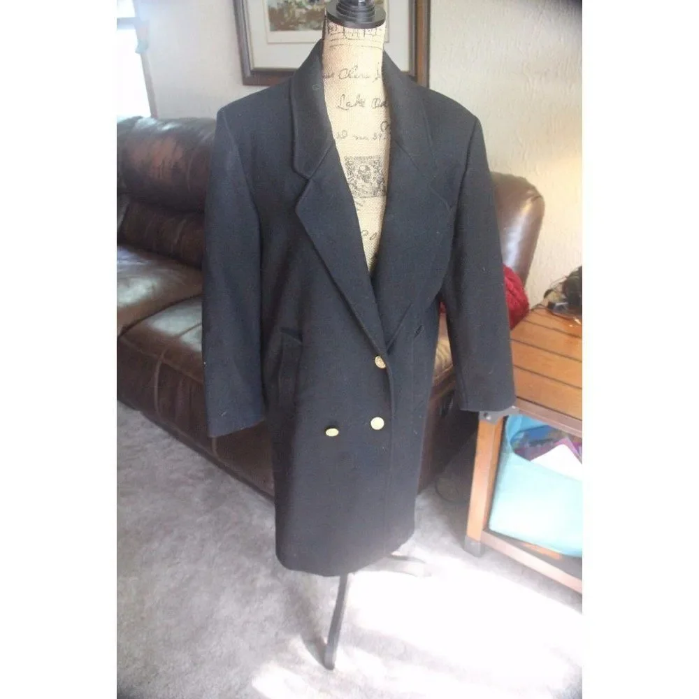 David Benjamin Collection Wool Women Size‎ 6 Jacket Coat Vintage Uruguay Black